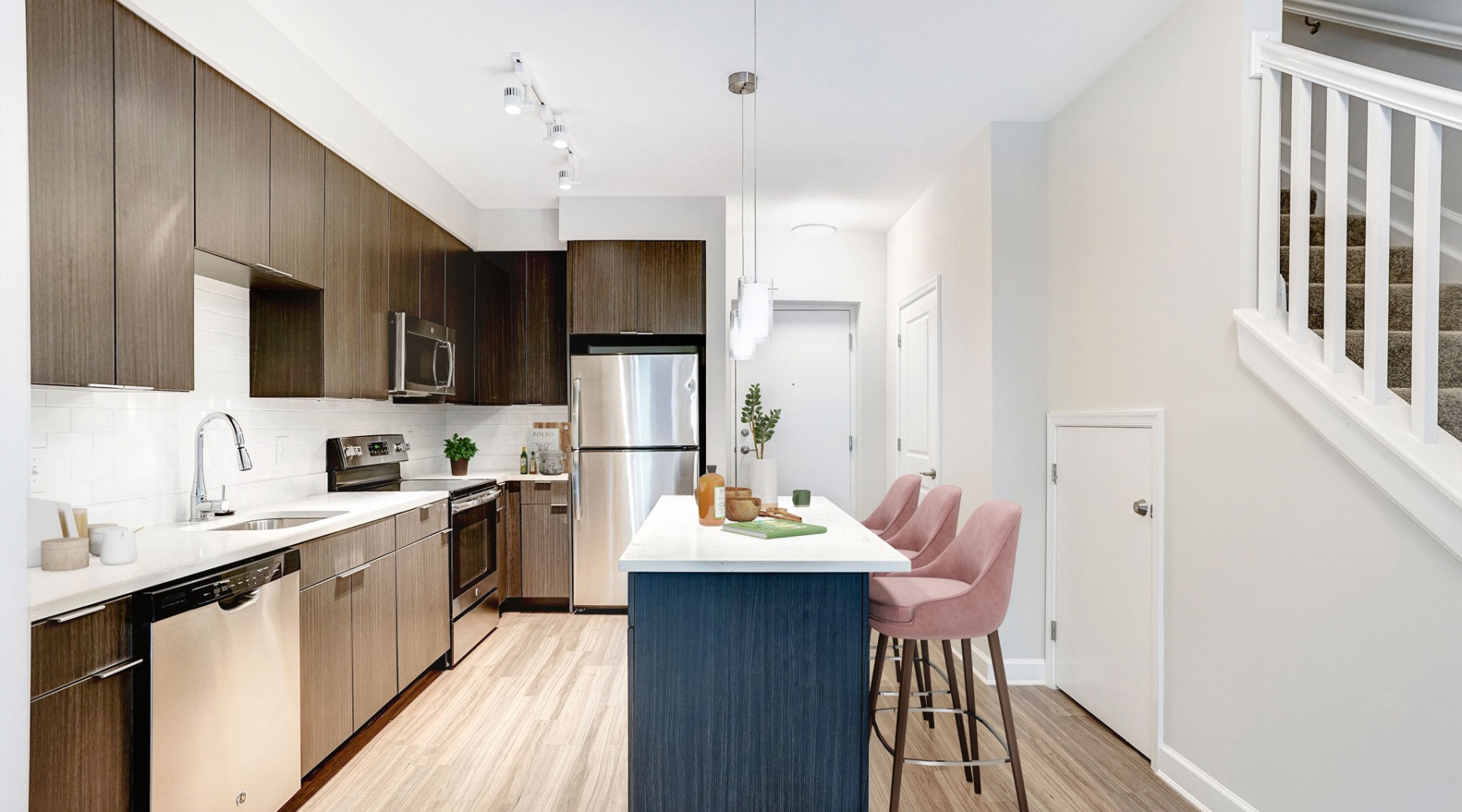 kitchen with wood cabinets and stainless steel appliances